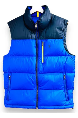 Ralph Lauren Jakke, Herre, Blå, XL, Polyester, Ærmeløs Jakke