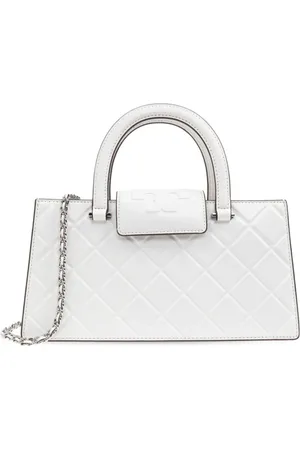 Tory Burch Taske, Dame, Hvid, ONE SIZE, Læder, Elegant Bianco Håndtaske til Kvinder