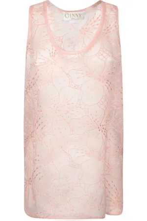 GENNY Top, Dame, Lyserød, XS, Rosa Silke Top til Kvinder