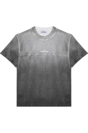 Stone Island Top, Herre, Grå, S, Bomuld, Kortærmet T-shirt med Rund Hals