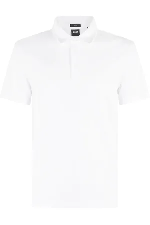 HUGO BOSS Top, Herre, Hvid, XL, Bomuld, Hvid Bomuld Polo Skjorte