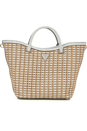Guess Taske, Dame, , ONE SIZE, Uld, Raffia Skuldertaske med knaplukning