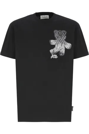 Philipp Plein Top, Herre, Sort, M, T-shirt med logo