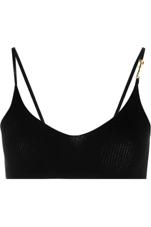 Jacquemus Top, Dame, Sort, L, Polyester, Le Bandeau Pralu Ærmeløs Top
