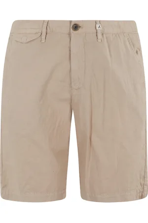 MYTHS Shorts, Herre, Brun, XL, Bomuld, Sand Linen Cotton Shorts