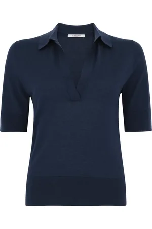 KANGRA CASHMERE Top, Dame, Blå, S, Uld, Silke Kashmir T-shirt Blå