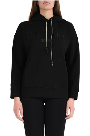 Max Mara Sweathshirts & Hoodies, Dame, Sort, L, Bomuld, Agata hættetrøje i teknisk bomuld