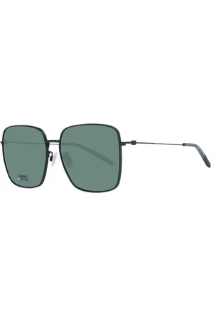 Tommy Hilfiger Tilbehør, unisex, Sort, ONE SIZE, Grønne linser metalstel solbriller