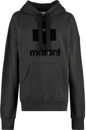 Isabel Marant Sweathshirts & Hoodies, Dame, Grøn, M, Bomuld, Velvet Logo Hoodie