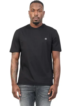 HUGO BOSS Top, Herre, Sort, 6XL, Bomuld, Sort T-shirt med Dobbelt B Monogram