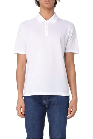 Paul & Shark Top, Herre, Hvid, M, Bomuld, Strikket Polo med Haj-Badge