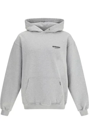 Represent Sweathshirts & Hoodies, Herre, Grå, S, Bomuld, Monogram Bomuldshættetrøje med Justerbar Hætte