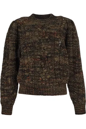 Isabel Marant Strik, Dame, Brun, S, Uld, Uldstriktrøje