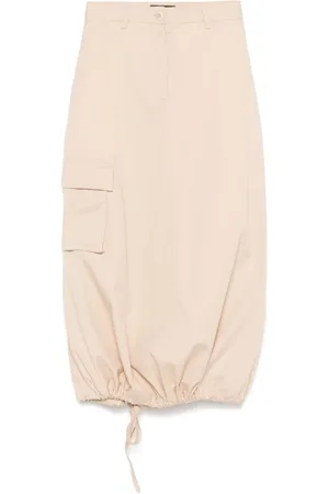 Fabiana Filippi Nederdel, Dame, Sort, M, Cargo Midi Nederdel med Lommer