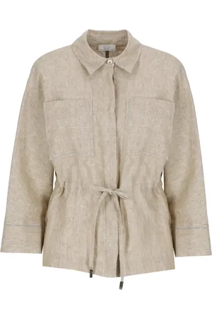 PESERICO SIGN Bluser & Skjorter, Dame, , M, Linned, Linnedskjorte med Krave