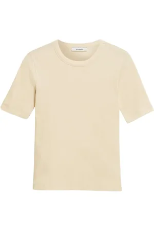 Ivy & Oak Strik, Dame, Gul, XL, Bomuld, Behagelig Bomulds T-shirt