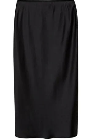 Joseph Nederdel, Dame, Sort, XL, Satin, Silke Satin Isaak Nederdel