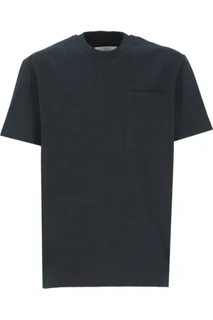 Jil Sander Top, Herre, Blå, M, Bomuld, Bomulds T-shirt med Brystlomme
