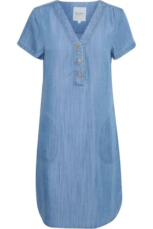 Part Two Kjole, Dame, Blå, 2XL, Denim, Kaminas Kjole