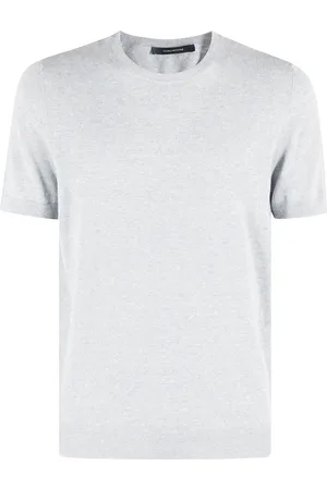 TAGLIATORE Top, Herre, Grå, M, Bomuld, Girocollo TEE