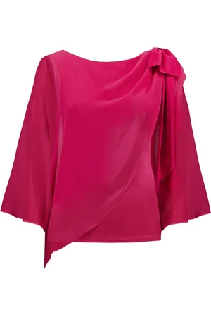 Joseph Ribkoff Bluser & Skjorter, Dame, Lyserød, XL, Chiffon, Chiffon og Silke Strik Poncho Top