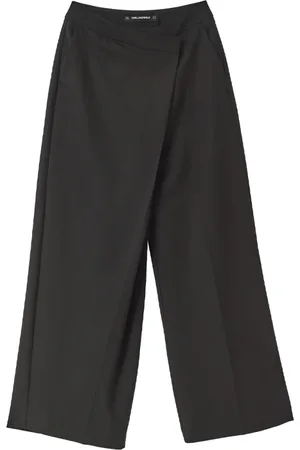Karl Lagerfeld Bukser, Dame, Sort, S, Polyester, Wrap Pants