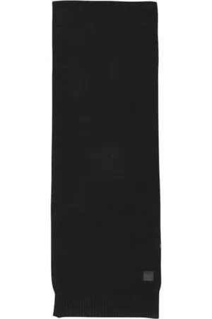 HUGO BOSS Tilbehør, Herre, Sort, ONE SIZE, Uld, Sort uldblandingshalstørklæde