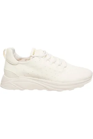 MARA BINI Sko, Dame, Hvid, 38 EU, Læder, Hvide lædersneakers med 4 cm hæl