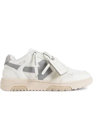 OFF-WHITE Sko, Herre, Hvid, 45 EU, Læder, Hvid Grå Mesh Læder Sneakers