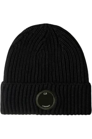 C.P. Company Tilbehør, unisex, Sort, ONE SIZE, Uld, Merinould Strikket Hue