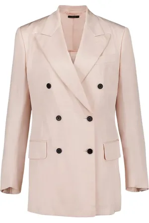 Tom Ford Jakke, Dame, Lyserød, 3XS, Polyester, Lyserød Double-Breasted Blazer