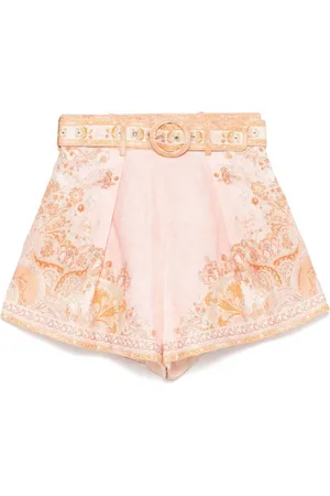 ZIMMERMANN Shorts, Dame, Lyserød, M, Uld, Acacia Tuck Short