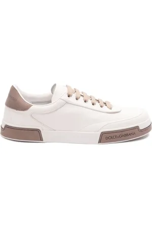 Dolce & Gabbana Sko, Herre, Hvid, 42 1/2 EU, Uld, Hvide og grå sneakers
