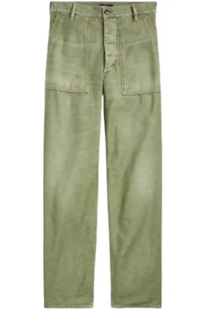 Ralph Lauren Bukser, Dame, Grøn, S, Bomuld, Vidde bukser med utility-inspiration