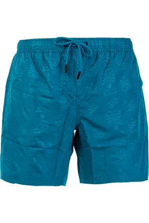 Bikkembergs Badetøj, Herre, Blå, S, Polyester, Modigt mønstret badeshorts