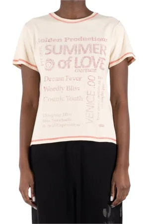 Golden Goose Top, Dame, , S, Bomuld, /Rød Bomuld T-Shirt