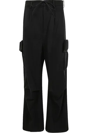 Y-3 Bukser, Dame, Sort, S, Sort Cargo Bukser med Manchetter
