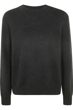 Tom Ford Strik, Herre, Sort, XL, Sort Alpaka Blend Crew Neck Sweater