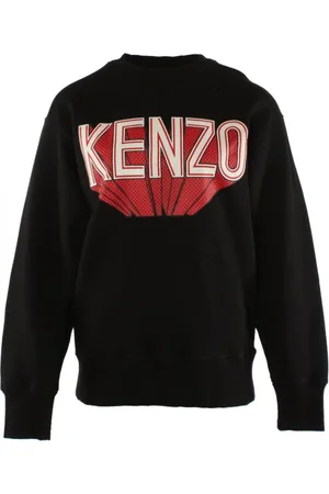 Kenzo Sweathshirts & Hoodies, Dame, Sort, XS, Bomuld, Sort bomulds oversized sweater
