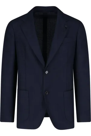 LARDINI Jakke, Herre, Blå, M, Uld, Stilfuld Roma Jakke