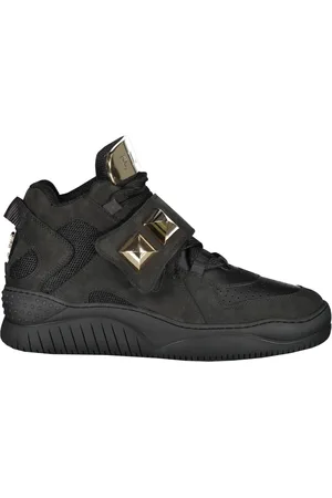Philipp Plein Sko, Herre, Sort, 40 EU, Læder, High-top Læder Sneakers