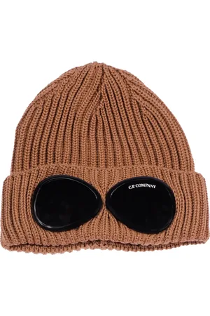 C.P. Company Tilbehør, Herre, Brun, ONE SIZE, Uld, Challenging Strikket Beanie