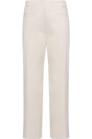 Proenza Schouler Bukser, Dame, , 2XS, Linned, Hvide linned stretchbukser