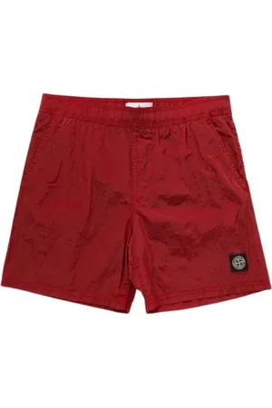 Stone Island Badetøj, Herre, Rød, M, Kompas Logo Badeshorts i Rød