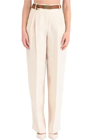 Max Mara Bukser, Dame, , M, Linned, Linnedretbenede bukser siamesisk model
