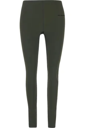 Jil Sander Bukser, Dame, Grøn, L, Logo Leggings