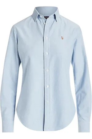 Ralph Lauren Bluser & Skjorter, Dame, Blå, M, Lysblå Kvinders Classic Fit Skjorte