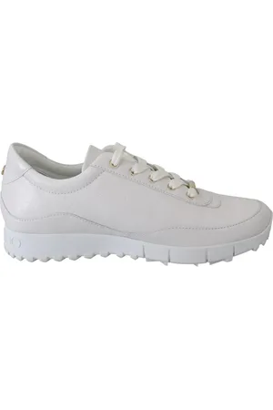 Jimmy Choo Sko, Dame, Hvid, 35 EU, Læder, Læder Sneakers