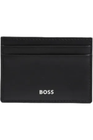 HUGO BOSS Tilbehør, Herre, Sort, ONE SIZE, Læder, Sort kortholderpung
