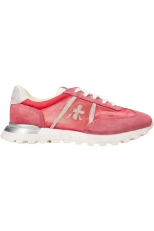 Premiata Sko, Dame, Lyserød, 38 EU, Klassiske sneakers med logo-patch